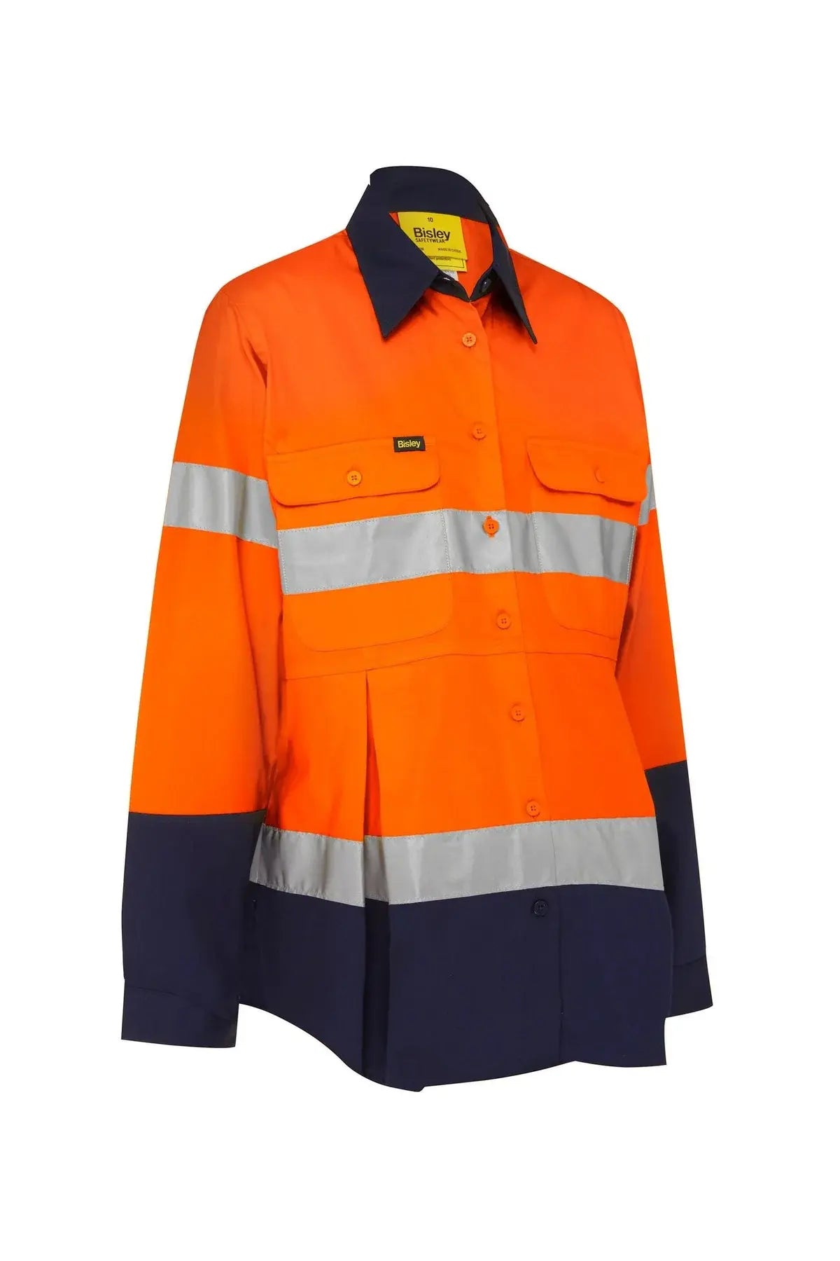 Bisley Workwear 3M Taped Hi Vis Maternity Drill Shirt BLM6456T Metro Workwear.